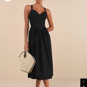 Elegant Black Midi Dress